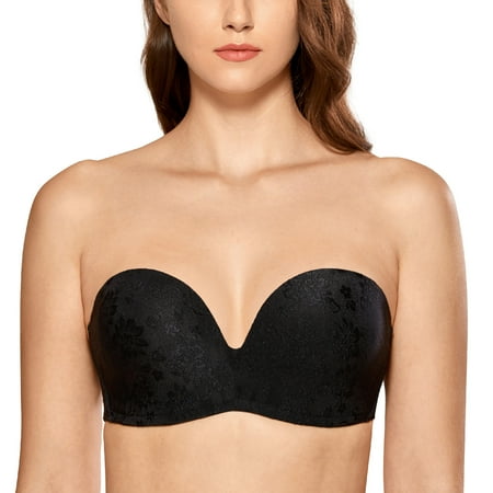 DELIMIRA Women s Strapless Bra Plus Size Great Support Jacquard lightly Lined Lift
DELIMIRA Women s Strapless Bra Plus Size Great Support Jacquard lightly Lined Lift