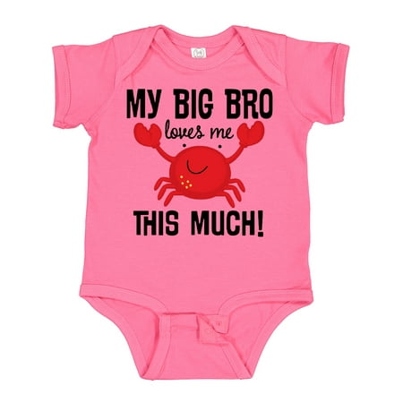 Inktastic Big Bro Loves Me Brother Gift Baby Boy or Baby Girl Bodysuit