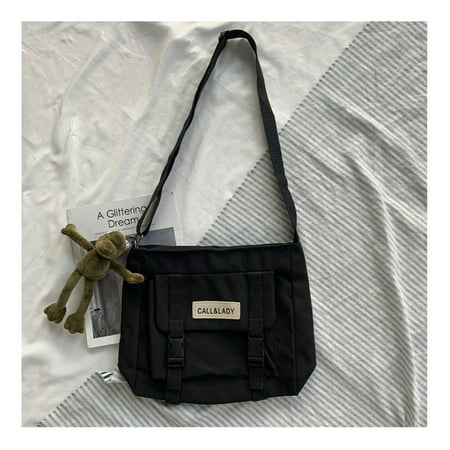 Ladies Large Capacity Shoulder Bag Youth Fashion Casual Version for Women Girls Teen Black Pendant Frog Brother
Ladies Large Capacity Shoulder Bag Youth Fashion Casual Version for Women Girls Teen Black Pendant Frog Brother