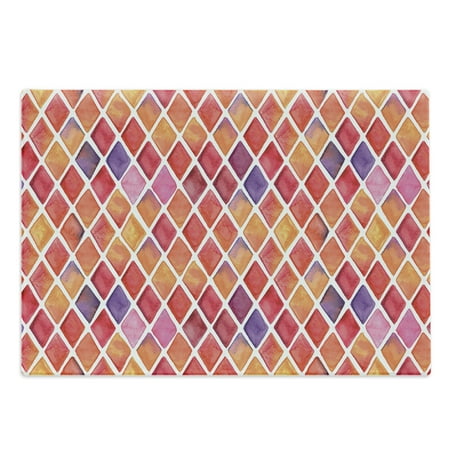 Abstract Cutting Board Diamond Shaped Mosaic Crossed Geometric Forms in Watercolor Picture Decorative Tempered Glass Cutting and Serving Board Large Size Orange Purple Pink by Ambesonne
Abstract Cutting Board Diamond Shaped Mosaic Crossed Geometric Forms in Watercolor Picture Decorative Tempered Glass Cutting and Serving Board Large Size Orange Purple Pink by Ambesonne