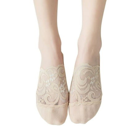CLZOUD Ladies Heel Socks Beige Nylon Womens Cotton Blend Lace Antiskid Invisible Low Cut Socks Toe Ankle Sock
CLZOUD Ladies Heel Socks Beige Nylon Womens Cotton Blend Lace Antiskid Invisible Low Cut Socks Toe Ankle Sock