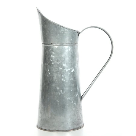 Hosley 14 inch High Galvanized Pitcher