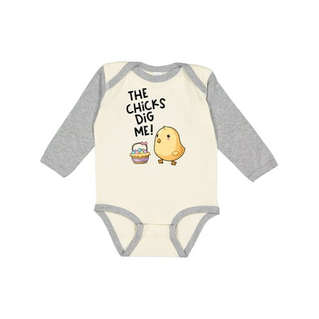 Inktastic The Chicks Dig Me Easter Baby Chick with Basket and Eggs Gift Baby Boy or Baby Girl Long Sleeve Bodysuit
Inktastic The Chicks Dig Me Easter Baby Chick with Basket and Eggs Gift Baby Boy or Baby Girl Long Sleeve Bodysuit