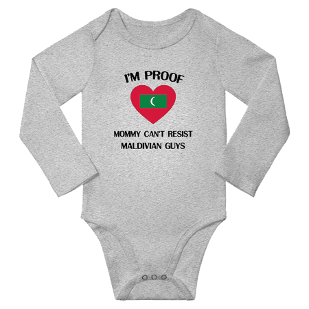 I m Proof Mommy Can t Resist Maldivian Guys Baby Long Sleeve Bodysuit Unisex Gifts (Gray 6 Months)
I m Proof Mommy Can t Resist Maldivian Guys Baby Long Sleeve Bodysuit Unisex Gifts (Gray 6 Months)