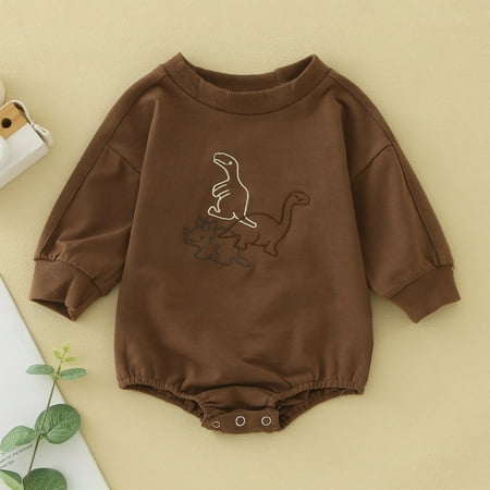 NIUREDLTD Babys Boys Girls Winter Long Sleeve Romper Bodysuit Clothes Cartoon Dinosaur Brown White
NIUREDLTD Babys Boys Girls Winter Long Sleeve Romper Bodysuit Clothes Cartoon Dinosaur Brown White