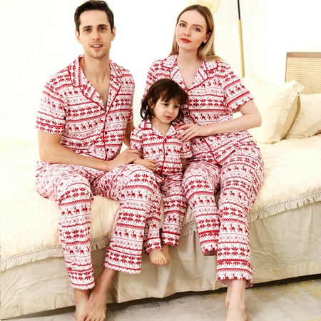 Christmas Family Matching Pajamas Sets Holiday Xmas Lapel Pjs Sleepwear For Family Sleepwear Parent-Child Tops+Pants
Christmas Family Matching Pajamas Sets Holiday Xmas Lapel Pjs Sleepwear For Family Sleepwear Parent-Child Tops+Pants