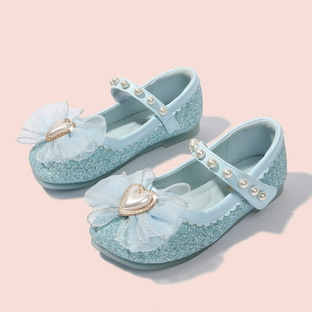 TOWED22 Kids Sandals Girl Shoes Small Leather Shoes Single Shoes Children Dance Shoes Girls Performance Shoes Cute Sandals Blue
