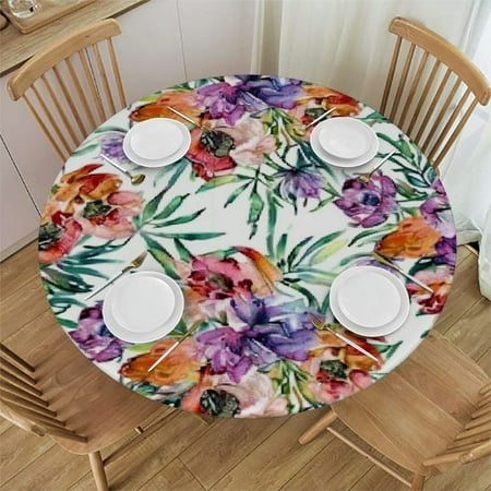 Tllo0ord Watercolor Bouquet Leaves Round Fitted Tablecloth Fits up Tables 31-35
Tllo0ord Watercolor Bouquet Leaves Round Fitted Tablecloth Fits up Tables 31-35