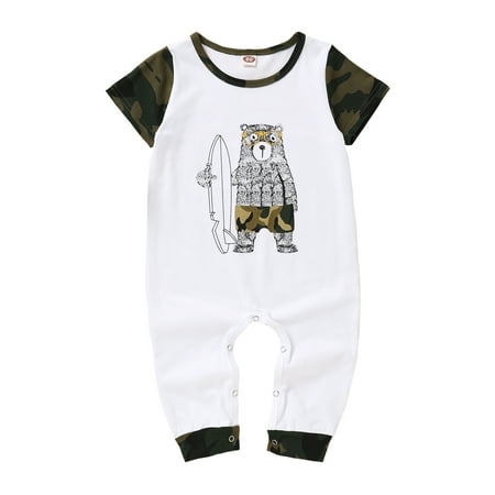 Baby Boys Romper 18 Months Baby Boys Jumpsuit Onesies Bodysuit 24 Months Baby Boys Short Sleeve Bear Print Splice Camouflage Romper White
Baby Boys Romper 18 Months Baby Boys Jumpsuit Onesies Bodysuit 24 Months Baby Boys Short Sleeve Bear Print Splice Camouflage Romper White