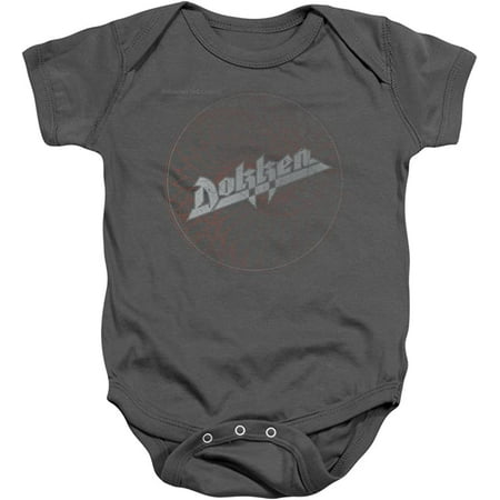 Dokken Breaking The Chains Unisex Baby Snapsuit Charcoal SM (6 Mos)
