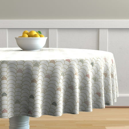 Cotton Sateen Tablecloth 90 Round - Art Nouveau Scallop Rose Floral Curve Lines Print Custom Table Linens by Spoonflower
Cotton Sateen Tablecloth 90 Round - Art Nouveau Scallop Rose Floral Curve Lines Print Custom Table Linens by Spoonflower