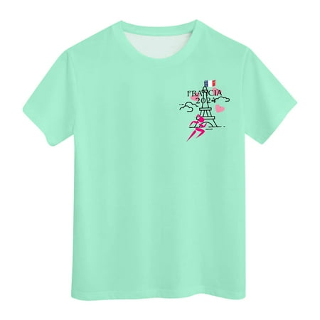 Girls Short Sleeve Shirts Kids Summer Tops Crewneck Tees Sports Leisure Skin-Friendly Baby Girl Clothes
Girls Short Sleeve Shirts Kids Summer Tops Crewneck Tees Sports Leisure Skin-Friendly Baby Girl Clothes