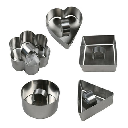 5PCS Stainless Steel Cake Mold Dessert Mousse Mould with Pusher and Lifter Cooking Rings for Kitchen
5PCS Stainless Steel Cake Mold Dessert Mousse Mould with Pusher and Lifter Cooking Rings for Kitchen