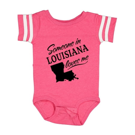 Inktastic Someone in Louisiana Loves Me Gift Baby Boy or Baby Girl Bodysuit