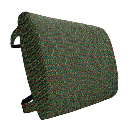 Afghan Lumbar Pillow Colorful Geometric Shapes in Rhombus Pattern Arrangement of Traditional Motif Soft Back Cushion for Office Chairs with Adjustable Straps 14 x 13 Multicolor by Ambesonne
Afghan Lumbar Pillow Colorful Geometric Shapes in Rhombus Pattern Arrangement of Traditional Motif Soft Back Cushion for Office Chairs with Adjustable Straps 14 x 13 Multicolor by Ambesonne