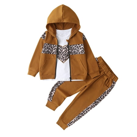 Leopard Printed Girls Outfits Long Sleeve Hooded Contrast Color Pants 3 Pieces Children Kids Spring Summer Casual Cartoon Fashion Outwear Streetwear Sets
Leopard Printed Girls Outfits Long Sleeve Hooded Contrast Color Pants 3 Pieces Children Kids Spring Summer Casual Cartoon Fashion Outwear Streetwear Sets