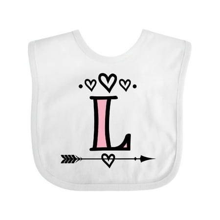 Inktastic Letter L Monogram Tribal Arrow Gift Baby Girl Bib