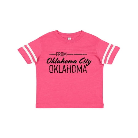 Inktastic From Oklahoma City Oklahoma in Black Distressed Text Gift Toddler Boy or Toddler Girl T-Shirt 
Inktastic From Oklahoma City Oklahoma in Black Distressed Text Gift Toddler Boy or Toddler Girl T-Shirt