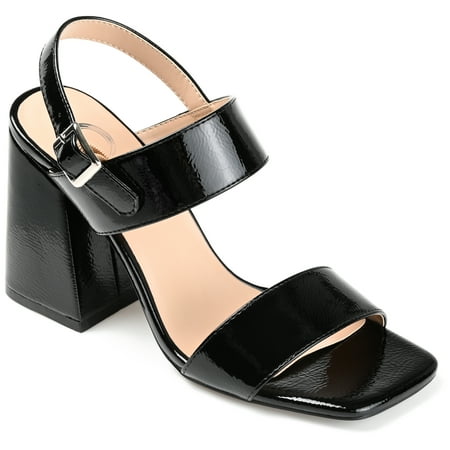 Journee Collection Womens Adras Open Square Toe Block Heel Sandals