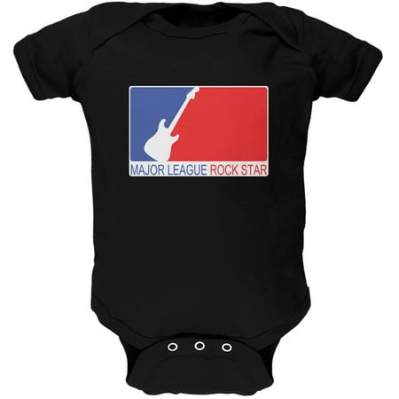 Major League Rock Star Black Soft Infant Bodysuit - 0-3 months