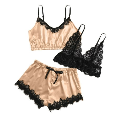 Women s Pajamas Sets Satin Pajamas for Women Silk Pajamas Sexy Pajamas Lace Pajamas New Lingerie Underwear Sleepwear Underwear Pajamas Pajama Of 3 Beige Xl Pjs For Women Teddy Lingerie For2717
Women s Pajamas Sets Satin Pajamas for Women Silk Pajamas Sexy Pajamas Lace Pajamas New Lingerie Underwear Sleepwear Underwear Pajamas Pajama Of 3 Beige Xl Pjs For Women Teddy Lingerie For2717