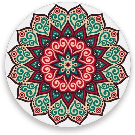 Printed Round Mandala Round Ornament Ceramic Coasters with Cork-Backed for Coffee Drink Cup Mat Absorbent Stone Coaster Set of 1/2/4
Printed Round Mandala Round Ornament Ceramic Coasters with Cork-Backed for Coffee Drink Cup Mat Absorbent Stone Coaster Set of 1/2/4