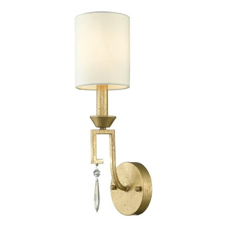 Lucas McKearn Lemuria 1-light Transitional Metal Sconce in Gold Leaf/White
Lucas McKearn Lemuria 1-light Transitional Metal Sconce in Gold Leaf/White