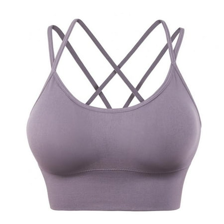Women s Active Bras Cross-Back Yoga Bra Sports Running Vest Push up Underwear
