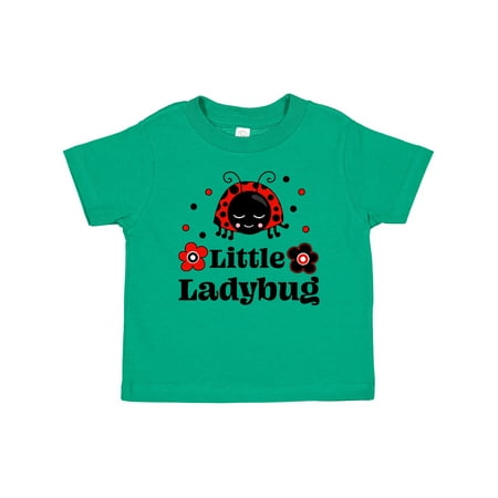 Inktastic Little Ladybug with Flowers Gift Baby Boy or Baby Girl T-Shirt