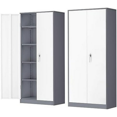 SQWDEC Steel SnapIt Cabinet 72 Locking Metal Cabinet with 4 Adjustable Shelves Lockable Metal Cabinet with 2 Doors and Lock for Office Garage Home (Grey)
SQWDEC Steel SnapIt Cabinet 72 Locking Metal Cabinet with 4 Adjustable Shelves Lockable Metal Cabinet with 2 Doors and Lock for Office Garage Home (Grey)