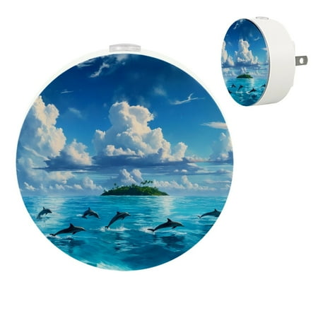 Dolphin Ocean Automatic night lights plug into wall Dusk to Dawn Sensor Nightlights for Kids & Adults for Bathroom Hallway
Dolphin Ocean Automatic night lights plug into wall Dusk to Dawn Sensor Nightlights for Kids & Adults for Bathroom Hallway
