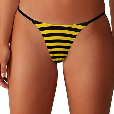 Bumblebee Stripes Women s Sexy G String Thongs Stretch T-Back Low Rise Panties Hipster Underwear
Bumblebee Stripes Women s Sexy G String Thongs Stretch T-Back Low Rise Panties Hipster Underwear