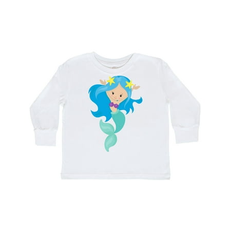Inktastic Cute Mermaid With Long Blue Hair Green Tail Gift Toddler Toddler Girl Long Sleeve T-Shirt
Inktastic Cute Mermaid With Long Blue Hair Green Tail Gift Toddler Toddler Girl Long Sleeve T-Shirt
