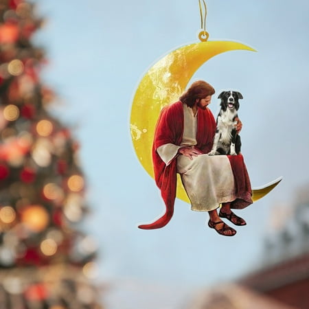 Pendants Decor Dog And Jesus Sitting On The Moon Hanging Ornament Christmas Ornament Decoration
Pendants Decor Dog And Jesus Sitting On The Moon Hanging Ornament Christmas Ornament Decoration