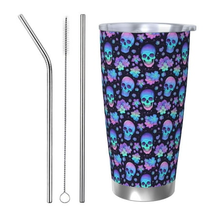 Logiee Skull flower funny Print 20OZ Car Cup with Lid Stainless Steel Vacuum Insulated Double Wall Travel Tumbler Durable Insulated Coffee Mug Thermal Cup with Straw-Straw Three-piece Set
Logiee Skull flower funny Print 20OZ Car Cup with Lid Stainless Steel Vacuum Insulated Double Wall Travel Tumbler Durable Insulated Coffee Mug Thermal Cup with Straw-Straw Three-piece Set