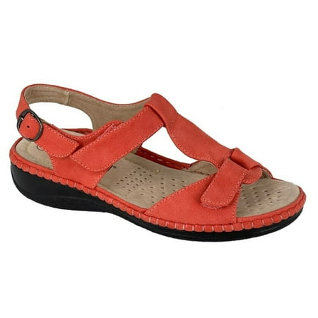 Boulevard Womens Buckle Leather Lined Sandals