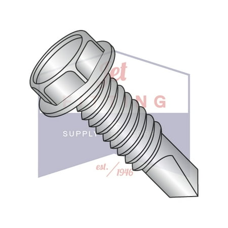 12-24 x 1 1/4 Self-Drilling Screws | Machine Screw Thread | Unslotted Hex Washer Head | 410 Stainless Steel (Quantity: 3000)
12-24 x 1 1/4 Self-Drilling Screws | Machine Screw Thread | Unslotted Hex Washer Head | 410 Stainless Steel (Quantity: 3000)