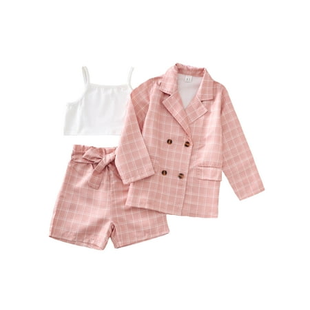 KIMI BEAR Toddler Baby Girls shorts Outfits 3T Toddler Girls Fall Clothes 4T Girls Casual Sling Top Light Coat Shorts 3PCs Set Pink
KIMI BEAR Toddler Baby Girls shorts Outfits 3T Toddler Girls Fall Clothes 4T Girls Casual Sling Top Light Coat Shorts 3PCs Set Pink