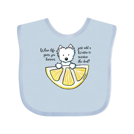 Inktastic KiniArt Life Lemons Westie Gift Baby Boy or Baby Girl Bib