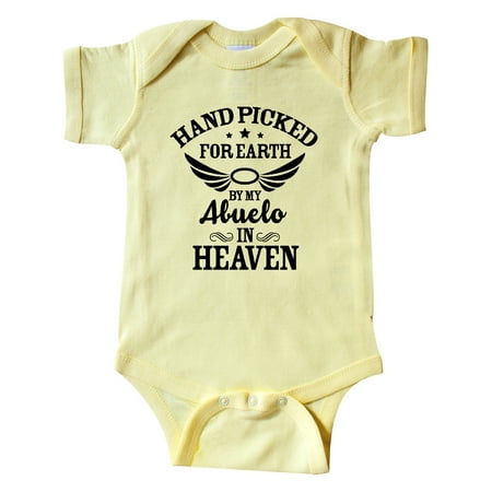 Inktastic Handpicked for Earth By My Abuelo in Heaven with Angel Wings Gift Baby Boy or Baby Girl Bodysuit
Inktastic Handpicked for Earth By My Abuelo in Heaven with Angel Wings Gift Baby Boy or Baby Girl Bodysuit
