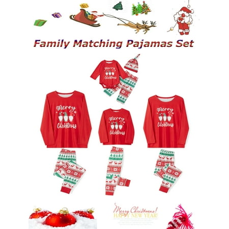 Family Matching Pajamas Christmas Set Print Long Sleeve Tops and Stretch Casual Pants Sleepwear for Men Women Kids Baby
Family Matching Pajamas Christmas Set Print Long Sleeve Tops and Stretch Casual Pants Sleepwear for Men Women Kids Baby