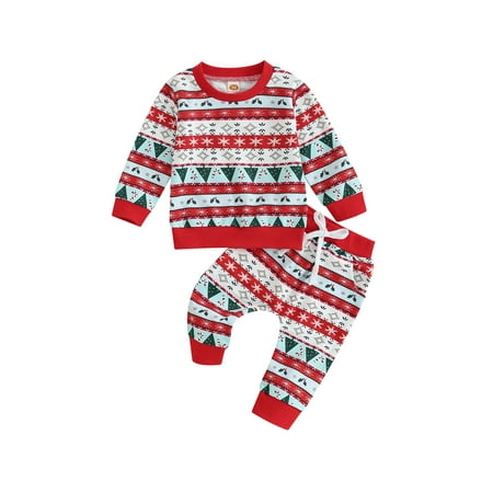 Jendukie Toddler Girls Christmas Sets Long Sleeve Cartoon Pattern Print Sweatshirt Tops Pants Sets Fall Winter Clothes
Jendukie Toddler Girls Christmas Sets Long Sleeve Cartoon Pattern Print Sweatshirt Tops Pants Sets Fall Winter Clothes
