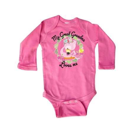 Inktastic Baby Flamingo My Great Grandma Loves Me with Flower Wreath Gift Baby Boy or Baby Girl Long Sleeve Bodysuit
Inktastic Baby Flamingo My Great Grandma Loves Me with Flower Wreath Gift Baby Boy or Baby Girl Long Sleeve Bodysuit