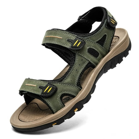 Hicooer GOOHIK Men s Leather Sandals Hiking Outdoor Water Beach Sports Mens Sandals for Summer with Open Toe Adjustable Straps Green
Hicooer GOOHIK Men s Leather Sandals Hiking Outdoor Water Beach Sports Mens Sandals for Summer with Open Toe Adjustable Straps Green