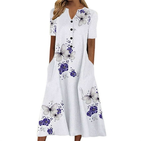 Qufokar Temperament Bra Juniors Casual Dresses on Sleeve Casual Print Floral V Short Long Dresses Neck Women S Pockets Dress Beach Women S Casual Dress
Qufokar Temperament Bra Juniors Casual Dresses on Sleeve Casual Print Floral V Short Long Dresses Neck Women S Pockets Dress Beach Women S Casual Dress