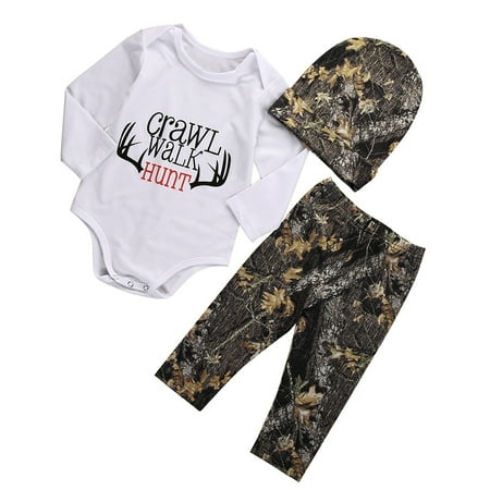 Bebiullo 3PCS Newborn Baby Winter Autumn Clothes Set Crawl Walk Hunt Tops Romper +Pants Trousers Hat White 0-6M
Bebiullo 3PCS Newborn Baby Winter Autumn Clothes Set Crawl Walk Hunt Tops Romper +Pants Trousers Hat White 0-6M