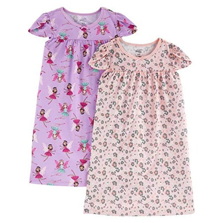 Simple Joys by Carter s Girls Nightgowns Pack of 2 Fairy/Animal Print 6-7