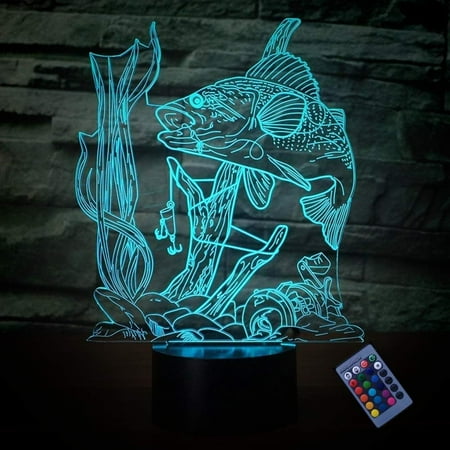 YSTIAN Creative 3D Fish Night Light 16 Colors Changing USB Power Remote Control Touch Switch Decor Lamp Optical Illusion Lamp LED Table Desk Lamp Children Kids Christmas Brithday Gift
YSTIAN Creative 3D Fish Night Light 16 Colors Changing USB Power Remote Control Touch Switch Decor Lamp Optical Illusion Lamp LED Table Desk Lamp Children Kids Christmas Brithday Gift