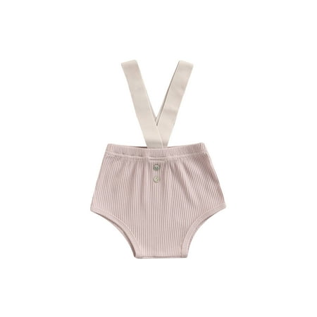 Franhais Baby Overalls Shorts Toddles Solid Color Ribbed Elastic Waist Suspender Shorts for Girls Boys 0-18 Months 3 Colors
Franhais Baby Overalls Shorts Toddles Solid Color Ribbed Elastic Waist Suspender Shorts for Girls Boys 0-18 Months 3 Colors
