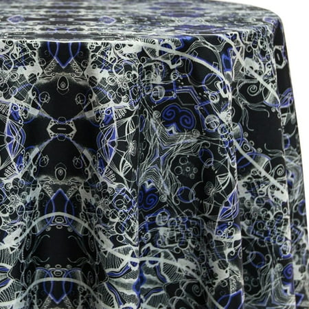 Ultimate Textile Bat Dark 96-Inch Round Patterned Tablecloth